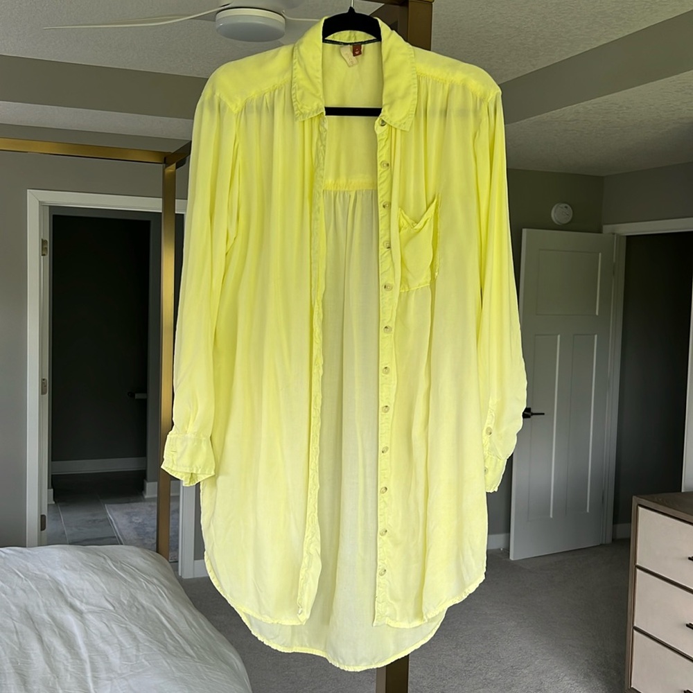 Anthropologie Button tunic and tube top set 💛